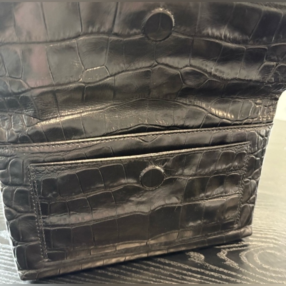 Michael Kors Calf Hair and Black Croc Print Crossbody bag clutch - Picture 9 of 12